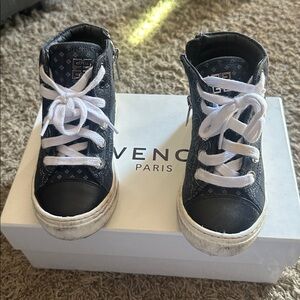 Givenchy Black and White High-Top Sneakers